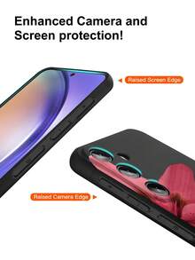 1 ốp lưng điện thoại họa tiết hoa dâm bụt đỏ | Ốp bảo vệ chống trượt màu đen - Tương thích với Samsung Galaxy A06 / A12 / A13 / A16 / S21 / S22 S23 / S24 / S25 / S25Ultra - Phong cách tươi mới, sáng tạo, cá tính, dễ thương, món quà tuyệt vời dành cho bạn bè, người yêu và bạn nữ. - Nhiều màu - Xem 4