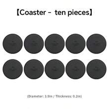 Leather & Wooden Coasters, Heat-Resistant, Anti-Slip, Creative, Luxury, Suitable For Home And Hotel Use, Minimalist Design