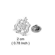 1pc Morocco Brooch For Women Girls Stainless Steel Moroccan Maroc Jewelry