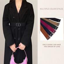1 Piece New European And American Fashion Ladies Elastic Button Waist Seal Dress Down Jacket Suitable For Daily Use - màu đen - Xem 6