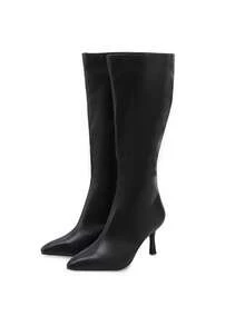 Women's Fashionable Pointed-Toe Stiletto Boots With A Sexy And Elegant Side Zipper Design, Suitable For Christmas, Halloween, Valentine's Day, Music Festivals, Nightclubs And Parties. - màu đen - Xem 3