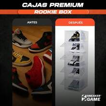 QY- Sneaker Game Rookie Box Set de 10 Cajas Para Zapatos Sneakers 100% Transparentes Apilables Apertura Frontal Magnética Resistente Durable Organizador de Zapatos Cajas para Tenis -3955 - transparente - Ver 7