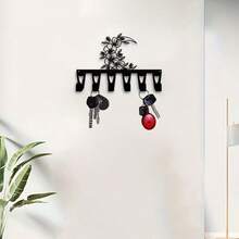 CIFbuy Wall Sculpture 1 Simple Flower Key Hanger, Metal Wall Art, Key Sorting Rack With 6 Hooks, Simple Flower Key Hooks, Iron Craftsmanship, Suitable For Room Decor,Wall Decor - Multicolor - View 2