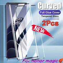 适用于荣耀Magic 7 Pro 5G/Magic 7 Lite/Magic 7/Magic 8 Pro/Magic V3/Magic V5的2+2片高清钢化玻璃屏幕保护膜和摄像头镜头保护膜，曲面全覆盖，无气泡，高清晰度，专为荣耀Magic系列设计 - 無色 - 查看 15
