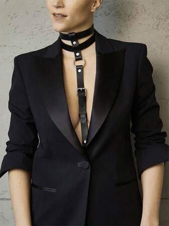 Arnés de cuero sintético hecho a mano estilo gótico, chaleco de jaula de cuero sintético de moda, cinturón moldeador corporal, cinturón de cintura Harajuku