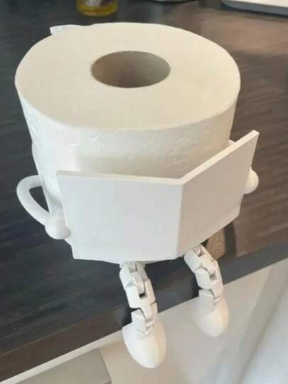 1 adet 3D Baskılı Kağıt Mendil Tutucu, Mutfak ve Banyo İçin Uygun, Tuvalet Kağıdı Tutucu, Kağıt Mendil Dispenseri, Banyo Dekor Aksesuarı, Eğlenceli Kağıt Mendil Rafı, Okuma Arkadaşı Kağıt Mendil Tutucu, Dekoratif Oyuncak Olarak Kullanılabilir, Pratik, Hareketli Eklem Tasarımı, Ofis, Ev Banyosu veya Herhangi Bir Tuvalet İçin Uygundur