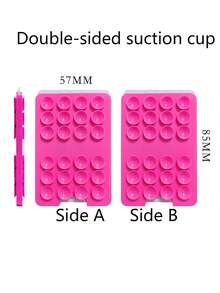 1个硅胶吸盘，方形硅胶吸盘手机壳后盖，信用卡槽支架，大号硅胶吸盘手机支架，兼容、安卓手机，生日礼物，送给家人朋友的手机支架，手机配件 - 彩色 - 查看 6