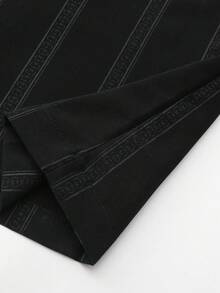 Túnica larga de estilo de Oriente Medio para hombres, túnica larga bordada en negro y dorado, corte holgado, uso diario musulmán - Negro - Ver 10