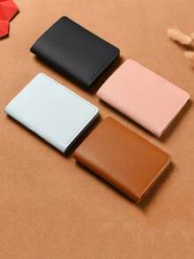 Mini portfel ze skóry PU, minimalistyczny, kompaktowy portfel, etui na karty, supercienki portfel składany na pół, etui na prawo jazdy, odpowiedni na letnie, codzienne sporty na świeżym powietrzu lub podróże, może być również używany jako prezent na ukończenie szkoły lub urodziny, portfel, etui na karty, torebka i portmonetka, akcesoria do portfela, etui na dowód osobisty, portfel damski - Wielokolorowe - Zobacz 6