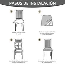 6 pz Fundas para asiento de silla, paquete de 6 piezas, recubrimiento protector para asiento de sillas, suaves y cómodas, decoración de sofá y textiles del hogar - Gris Oscuro - Ver 5
