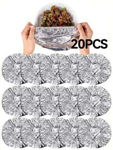 2/10/20/30/50/100/120 st. aluminiumfolieisoleringsskydd för kök och matbord - återanvändbara, värmebevarande matomslag för picknick, camping och hemmabruk, campingmatvärmarskydd | livsmedelssäkert skydd | återanvändbara matomslag matskydd plastfolie kylskåpsorganisatörer förvaring - Multifärgad - Visa 13