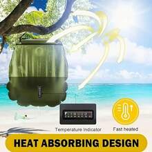 Portable Solar Shower Bag, PP Material With Detachable Hose And Adjustable Shower Head - Perfect For Outdoor Travel, Hiking, Camping, Beach And Swimming - Create Warm, Refreshing Shower Anywhere, Camping Gear, Travel Essentials, Outdoor Activity Equipment, Personal Care, Gifts For Men And Women