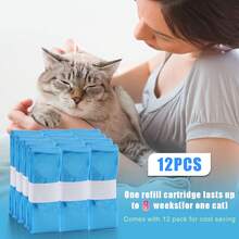 12 Pack Cat Litter Refill, Compatible With Genie Cat Litter, 100% Enhanced Odor Control - Blue - View 2