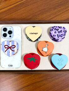 Valentine's Day INS Style Heart-Shaped Magnetic Phone Stand, Cartoon Phone Expandable Foldable Multi-Function Stand, Suitable For Magnetic Phone Cases - Multicolor - View 9