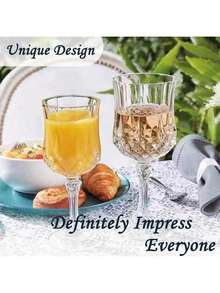 1/6/12pcs Reusable Retro Style Cocktail/Champagne Glasses, Suitable For Parties, Weddings, Holidays, New Year's Eve, All Saints' Day, Parties, Birthdays, Valentine's Day And Various Celebrations - Multicolor - View 6