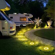 1/4/8个太阳能地埋灯户外装饰 - 8颗LED景观灯，适用于花园草坪庭院，防水节日装饰照明 - 白光 - 查看 5