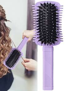 2/3/4/5/6/10 Pcs Hair Brush With Hair Styling Comb Set, The Narrow Side Edge Efficiently Separates And Volumizes Curl Clumps, 9-Row Cushion Nylon Styling Brushes, Blow-Dry Styling, Soft Silicone Scalp Massager Brush, (6.8oz/200ml)Continuous Mister Spray Bottle For Hairstyling - Multicolor - View 6