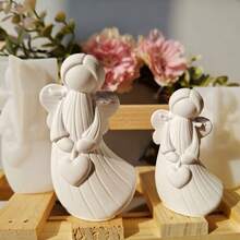 4pcs DIY Resin Mold Set Heart Star Angel Cement Plaster Mold Little Fairy Little Angel Heart Star Cement Aromatherapy Candle Decorative Ornament Silicone Mold - Silicone Mold Kit - View 8