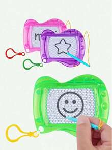 1pc/3pcs Erasable Mini Whiteboard Keychain Series, Suitable As Luggage And Car Key Chains. The Small Whiteboards Are Excellent Teaching Tools For Home And School, Also Can Be Used As Fun Gifts Or Prizes For Classroom, After-School, Parties, Birthdays (Random Keychain Colors) - Multicolor - View 2