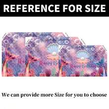 1pc, Mermaid Birthday Backdrop Cloth Decoration Background Cloth Birthday Party Decoration Background Decoration Hanging Cloth Photo Props