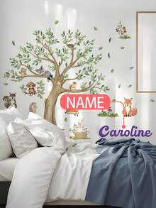 1 pieza - Papel tapiz personalizado - Decoración de habitación personalizada para niñas, decoración del hogar autoadhesiva para la guardería, papel tapiz para niñas, pegatinas de pared extraíbles para regalos personalizados, decoración de pared para sala de estar, decoración de sala de estar, pegatinas para ventanas - Decoración de pared linda y creativa para el arte de pared, decoración de habitación de niños, decoración de dormitorio