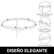 Pulseras para Muer alos para Muer Cumpleaños acelete Entes de Acero Inoxidable Pulseras oyeria Accesos Austable para Mama Noa Amiga - como en la foto - Ver 3
