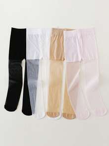 4 件装 女童简约时尚休闲连裤袜 - 彩色 - 查看 12