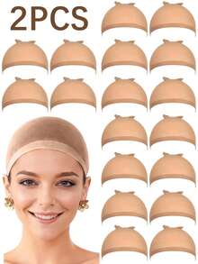 200Pcs Skinlike HD Wig Cap, Invisible And Sheer Breathable Ultra-Thin Stretchy Stocking Caps For Lace Front Wigs - Multicolor - View 20