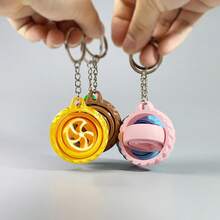 3D-Printed Rotatable Pendant Keychain - Fun Gift / Birthday Gift / Backpack Ornament - Multicolor - View 2