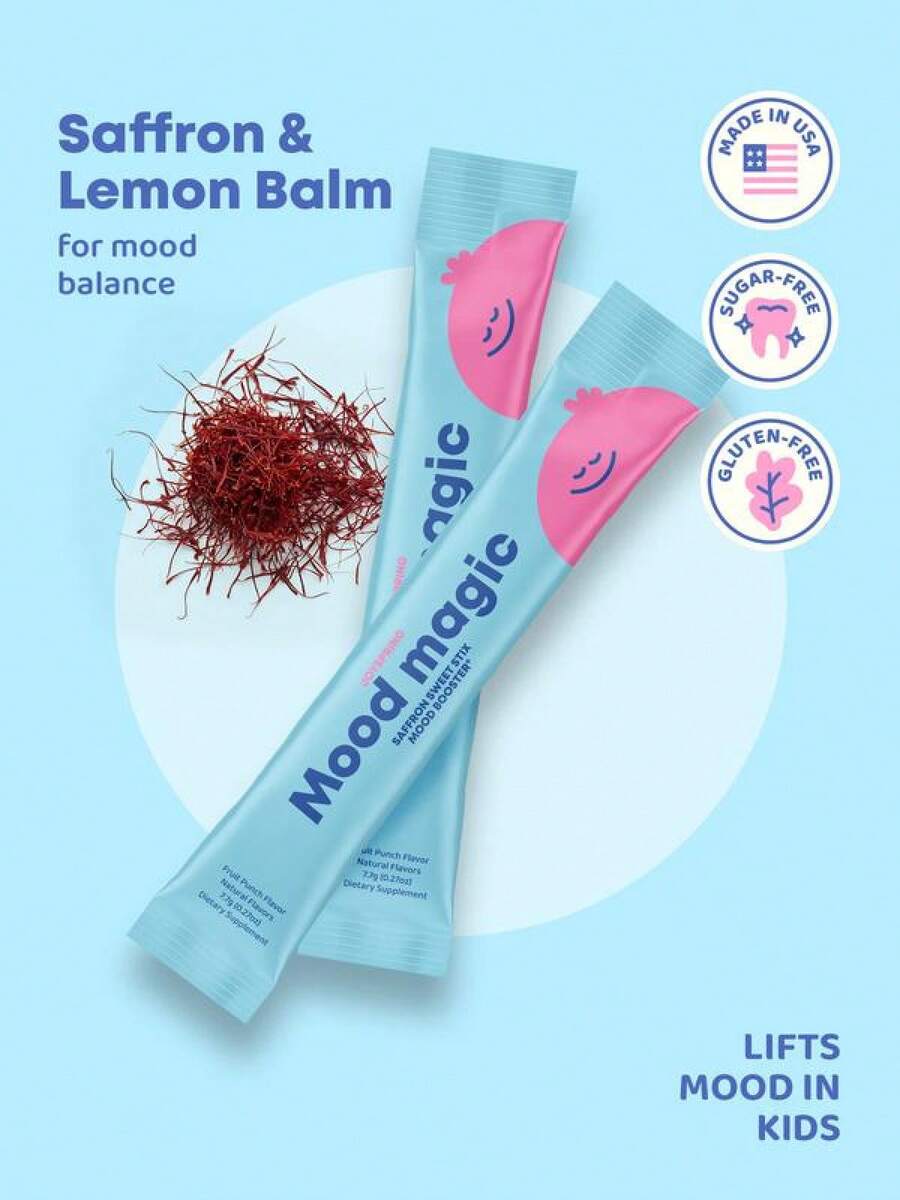 Mood Saffron Pixie Stick – Suplemento de Azafrán |   Potenciador Natural del Estado de Ánimo - Bastones de poder - Ver 1