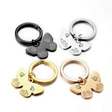Personalized Butterfly-Shaped Pendant, Dog ID, Free Engraving Of Pet Name And Number, Zinc Alloy, Anti-Loss