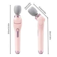 180° Foldable Electric Massager, Portable Handheld Massage Stick, USB Rechargeable, 5-Speed Adjustable, Rotating Relaxation Massage, Suitable For Neck, Back, Legs And Waist, The Best Choice For Holiday Gifts.1000 MAh Battery - Pink - View 4