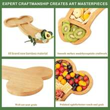 Funny Aperitif Board,Solid Wood Charcuterie Board And Cheese Board, Novelty Kitchen Cutlery Wine Fruit Meat Large Charcuterie Board, Kitchen Gifts,Charcuterie Boards Gift (Large Length 16") - Brown - View 4