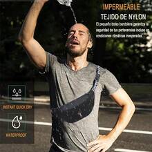 YQQ Mini Bolso Cruzado En El PechoCintura Pack Bolso de Paquete con Tela Impermeable de Amplia Capacidad Riñonera Hombre Adecuado Para Deportes Al Aire Libre Correr Y Viajar2179 - Color5 - Ver 3