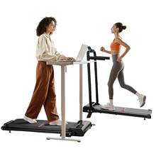 Homefitnesscode 5% Incline Walking Pad Treadmill With Foldable Handrail, Portable Compact Flat Mini Small Fold Away Running Machine, Quiet 2.5 HP Motor, LED Display Remote Control, For Home Office Gym - UK Plug(220-240V) - View 9