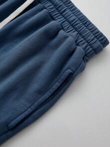 Quần dài nam dáng rộng, chất liệu cotton nguyên chất, họa tiết Người Nhện Marvel, quần thể thao dây rút mùa xuân thu, mềm mại và thoải mái, quần thể thao nam. - Màu xanh lam - Xem 5