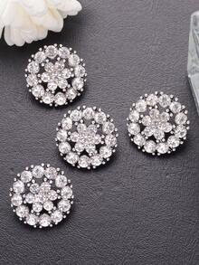 4颗/套 雪花镂空水钻镶嵌高档金属纽扣,适用于连衣裙、开衫、外套、毛衣、西装、晚礼服、上衣、鞋子、帽子、礼品盒、珠宝、节日装饰、DIY配件 - 彩色 - 查看 19