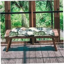 YQQ Cojín de banco al aire libre impermeable plantas tropicales cojines de banco impresos para muebles de exterior cojín de silla de columpio resistente a los rayos UV almohadilla de cojines de banco2179 - 39 km 0 km - Ver 3