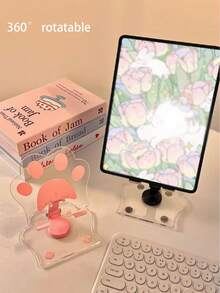 1 Peça Suporte de Telefone em Formato de Pata de Gato Fofo, Suporte Flexível para Tablet PC, Suporte de Mesa para Assistir TV, Adequado para Dormitório de Estudante