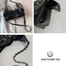Giny Underarm Bag Women's New Korean Style All-Match Shoulder Crossbody Bag Retro Commuter Bag For Women - 黑色 - 查看 7