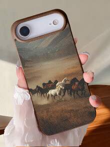 Photo Realistic Wild Horses Running Herd Action Shot Phone Case ,Cover Dynamic Nature View Phone Accessories Powerful Freedom Aesthetic Phone Protector Western Vibe Gift,Compatible With Iphone 17promax/17pro/17/17Air/16promax/16pro/16plus/16/15promax/15pro/15plus/15/14promax/14pro/14plus/14/13promax/13pro/13/12promax/12pro/12 - Mocha(摩卡色) - 查看 2