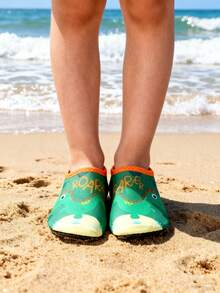 Boys Dinosaur ROAR Print Water Shoes - Quick Dry Anti-Slip For Beach - Green - View 3