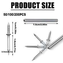 Rosca de Zócalo de Doble Cabeza sin Soldadura - Línea de Zócalo sin Marcas - Clavos de  Invisibles - Clavos de Dos Cabezas - Clavo Oculto de Acero al Carbono (50 Piezas) - 100 - Ver 10