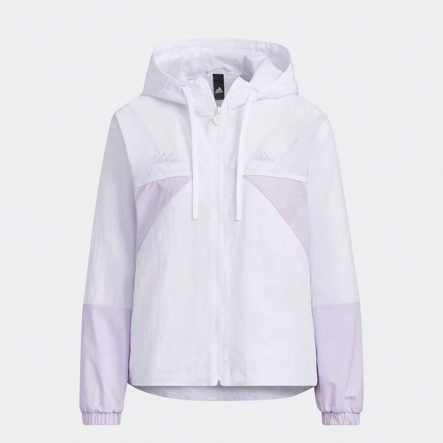 Adidas Women's Hooded Zip-Up Jacket, Spring/Autumn IP0751 - Mauve Purple - View 1