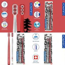 HLJ  Cepillo Dental Curaprox Swiss School Para Niños de 4+ Años Ultrasuave y Compacto Rojo Verde117 - RojoVerde - Ver 1