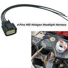 Micarun - 2 conectores halógenos HID de 4 pines para faros delanteros compatibles con  Escape Taurus F150 Mustang Expedition Transit reemplazado 8u2z 14s411-TA - Oro rosa - Ver 4