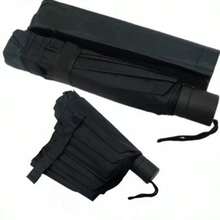 Sombrinha Guarda Chuva Dobrável preto Masculina Feminina Portátil Prática  Tecido - Preto - Visão 4