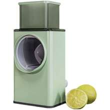 3-In-1 Rotary Manual Vegetable Chopper/Shredder/Slicer Set With 6 Interchangeable Stainless Steel Blades. Includes Non-Slip Mat, Suitable For Slicing Cheese, Vegetables, Nuts And Potatoes. Essential Kitchen Tool. - Green - View 7