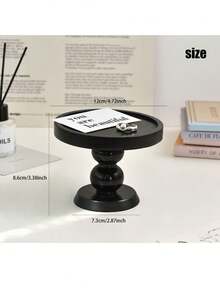 1pc Vintage Wooden High Leg Tray Decor, Elegant Entryway Catchall Tray, Jewelry & Candle Display Stand, Desktop Decoration, Surprise Gift For Friends