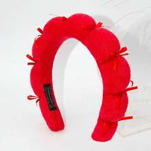 1个新款情人节云朵发箍，布艺发箍带蝴蝶结海绵发饰，多功能洗脸、发带、发圈，情人节配饰礼物 - 彩色 - 查看 10